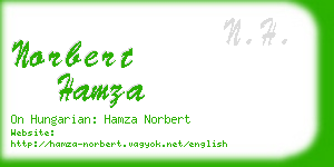 norbert hamza business card